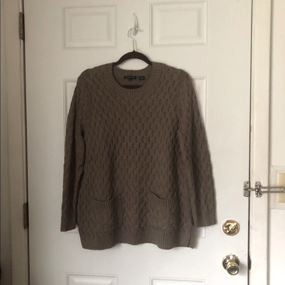 Taupe cotton sweater